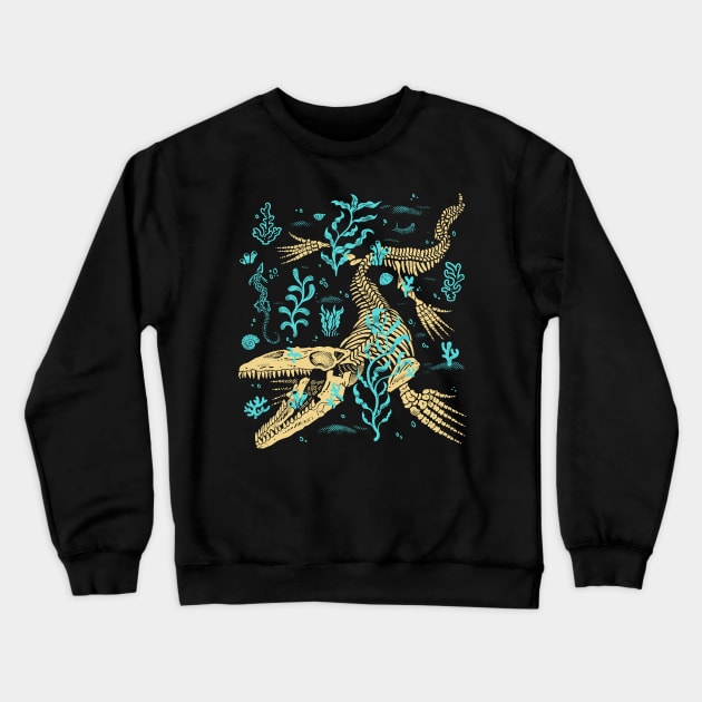 Mosasaurus Fossils Crewneck Sweatshirt by fitasartwork